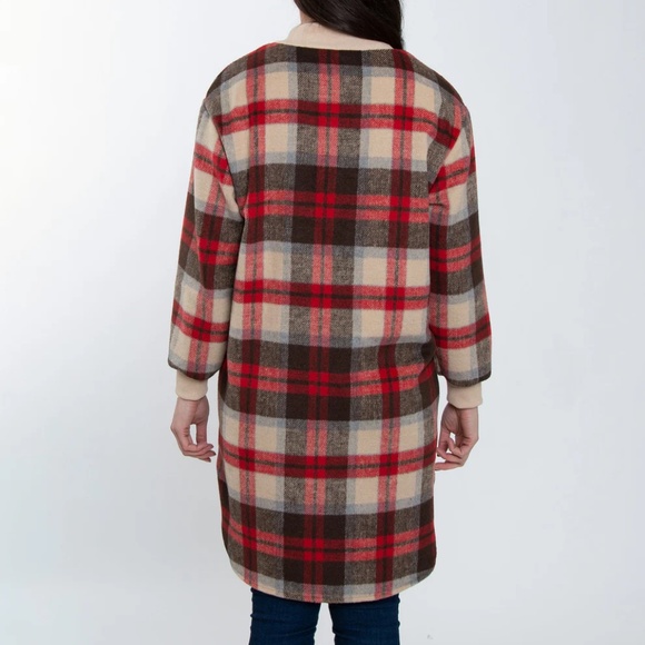 PRICE DROP! Plaid Long Shacket - Picture 2 of 5